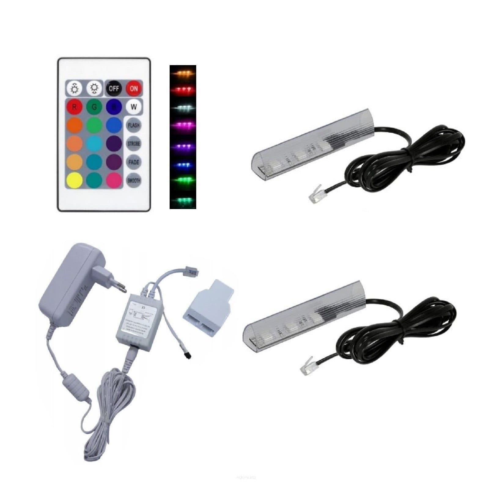 QLS LED Unterbauleuchte Weiß 12V RGB mit Fernbedienung Dimmbar - Bild 2