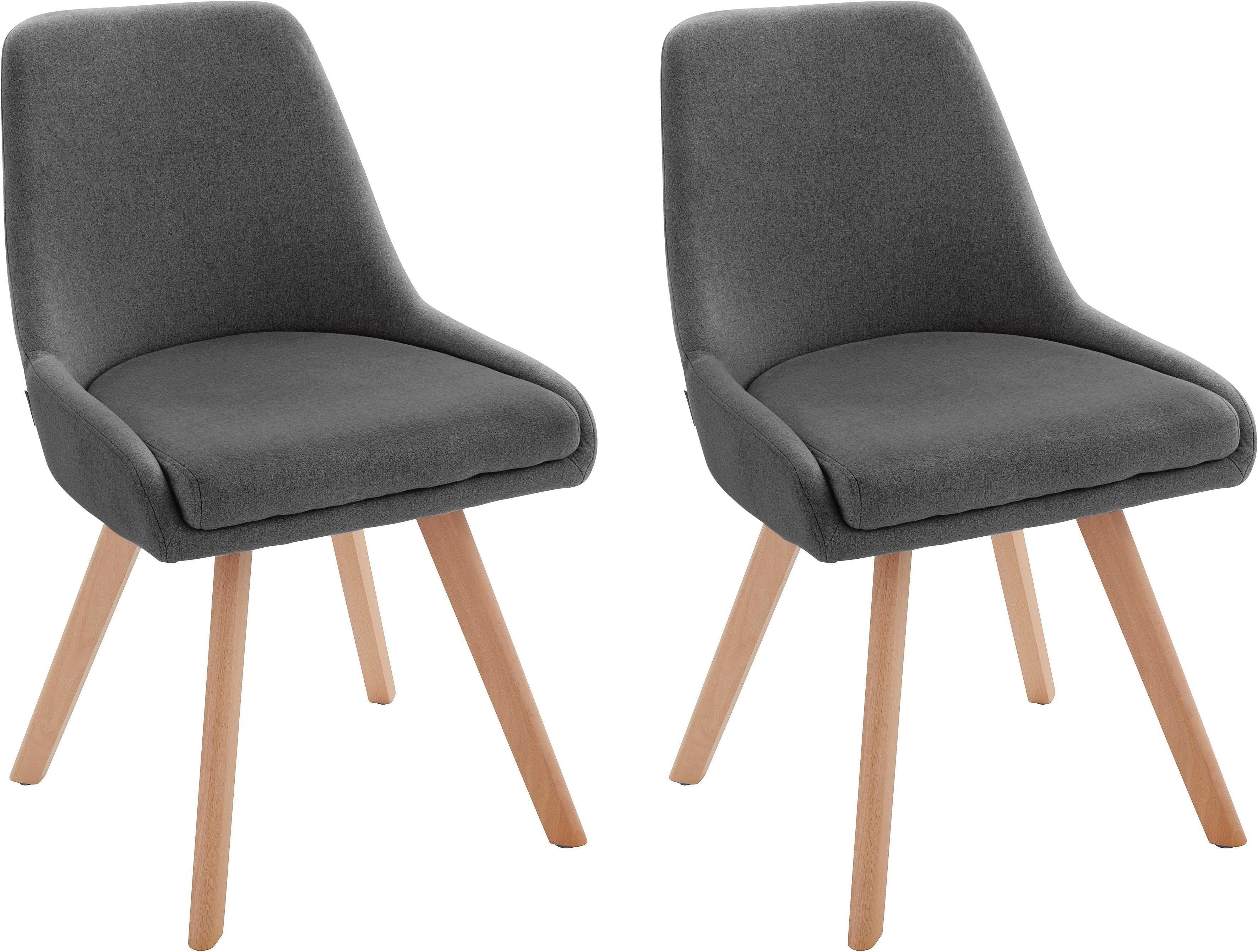 OTTO HOME Esszimmerstuhl Dilla 2er Set Anthrazit Eichenholz - Bild 2