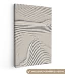 OneMillionCanvasses® Leinwandbild Abstrakt Kunst Linien Weiß Fotodruck Bild 2