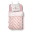 Familando Kinderbettwäsche Hase Rosa mit Ohren am Kopfkissen Bild 2