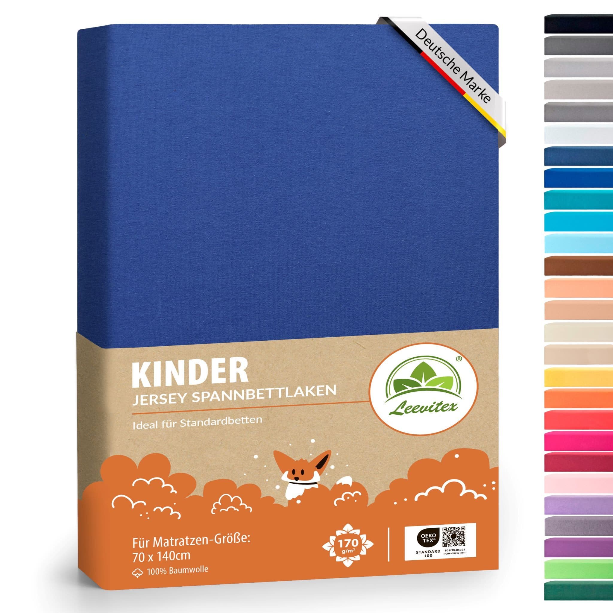 leevitex® Spannbettlaken Kinder 100% Baumwolle 70 x 140 cm - Bild 2