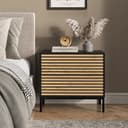 Vicco Nachtschrank Eliza Schwarz/Eiche mit Push-to-open Funktion Bild 2