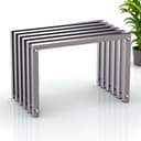 DanDiBo Sitzhocker Edelstahl Modern Wetterfest Metall Massiv 96643 Bild 2