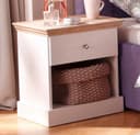 OTTO HOME Binz Nachtkonsole Weiß/Eichefarben Modern Bild 2