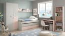 freiraum Jugendzimmer-Set NUBE Komplettzimmer Weiß Grau Rosa Bild 2
