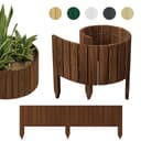 be4nature Palisade Rasenkante Dunkelbraun Flexibel Holz Beetumrandung Bild 2