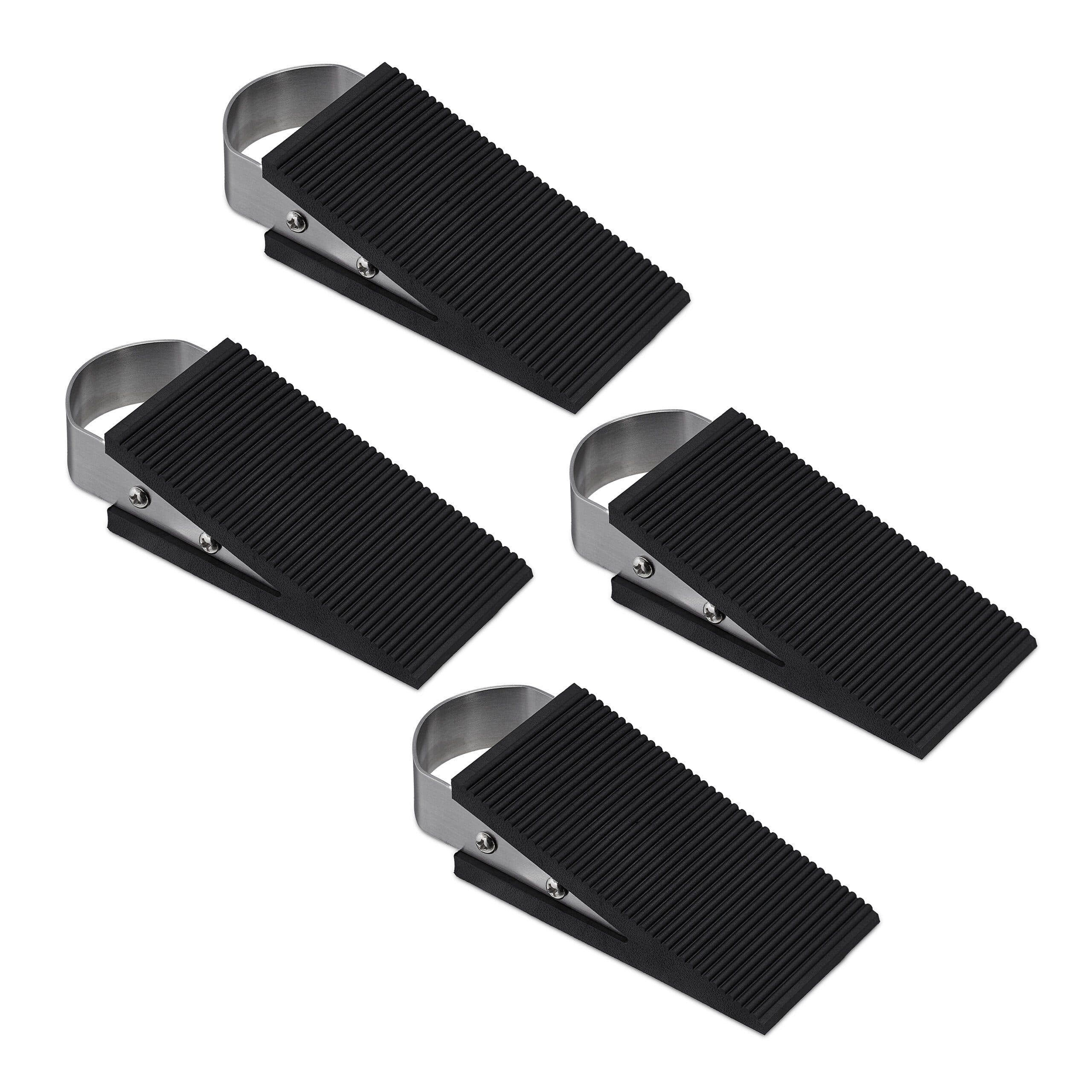 RELAXDAYS Türstopper Gummi Türkeil 4er Set Schwarz/Silber - Bild 2