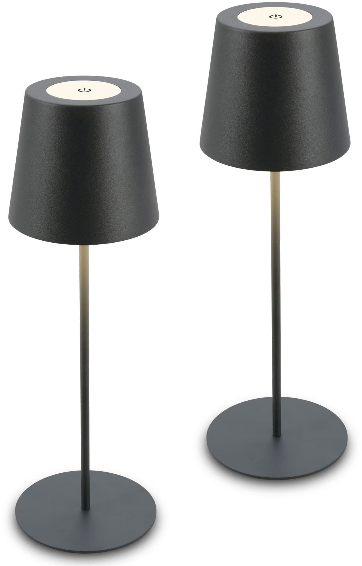 Briloner Leuchten 2er Set LED Tischlampe kabellos Anthrazit - Bild 2