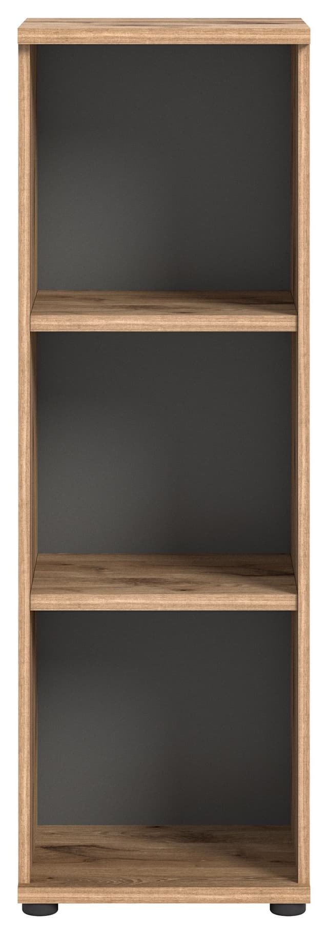 Mehrzweck-Schrank Regal in Nox Eiche und Basalt Grau