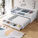 Flieks Kinderbett Daybett Weiß mit Ausziehbett und Schubladen Bild 2