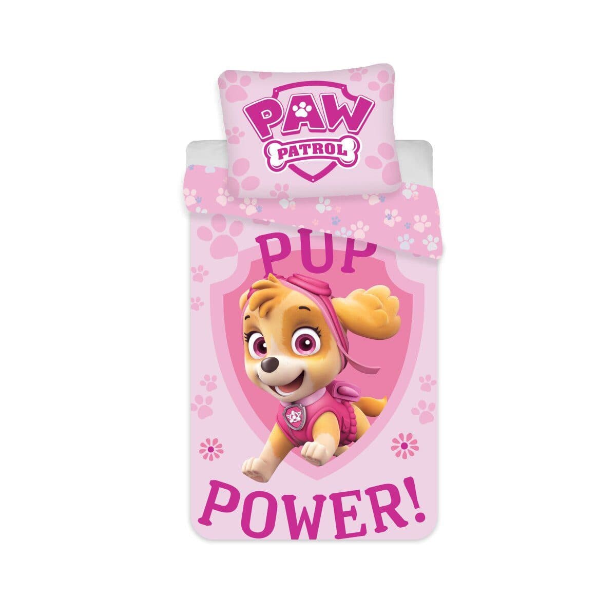 PAW PATROL Bettwäsche Pup Power Kinderbettwäsche-Set 100x135cm, 40x60cm, 100% Baumwolle