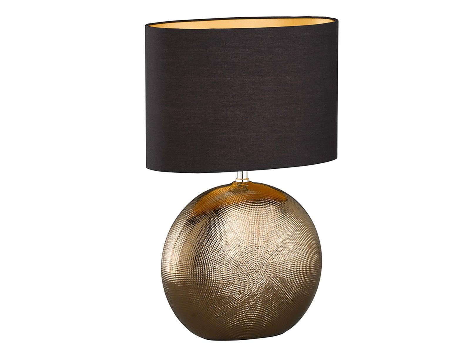 FISCHER & HONSEL LED Nachttischlampe 53cm Schwarz Gold Keramik - Bild 2