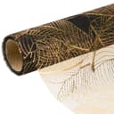 Viana Tischläufer Schwarz-Gold Organza mit Blättermuster Bild 2
