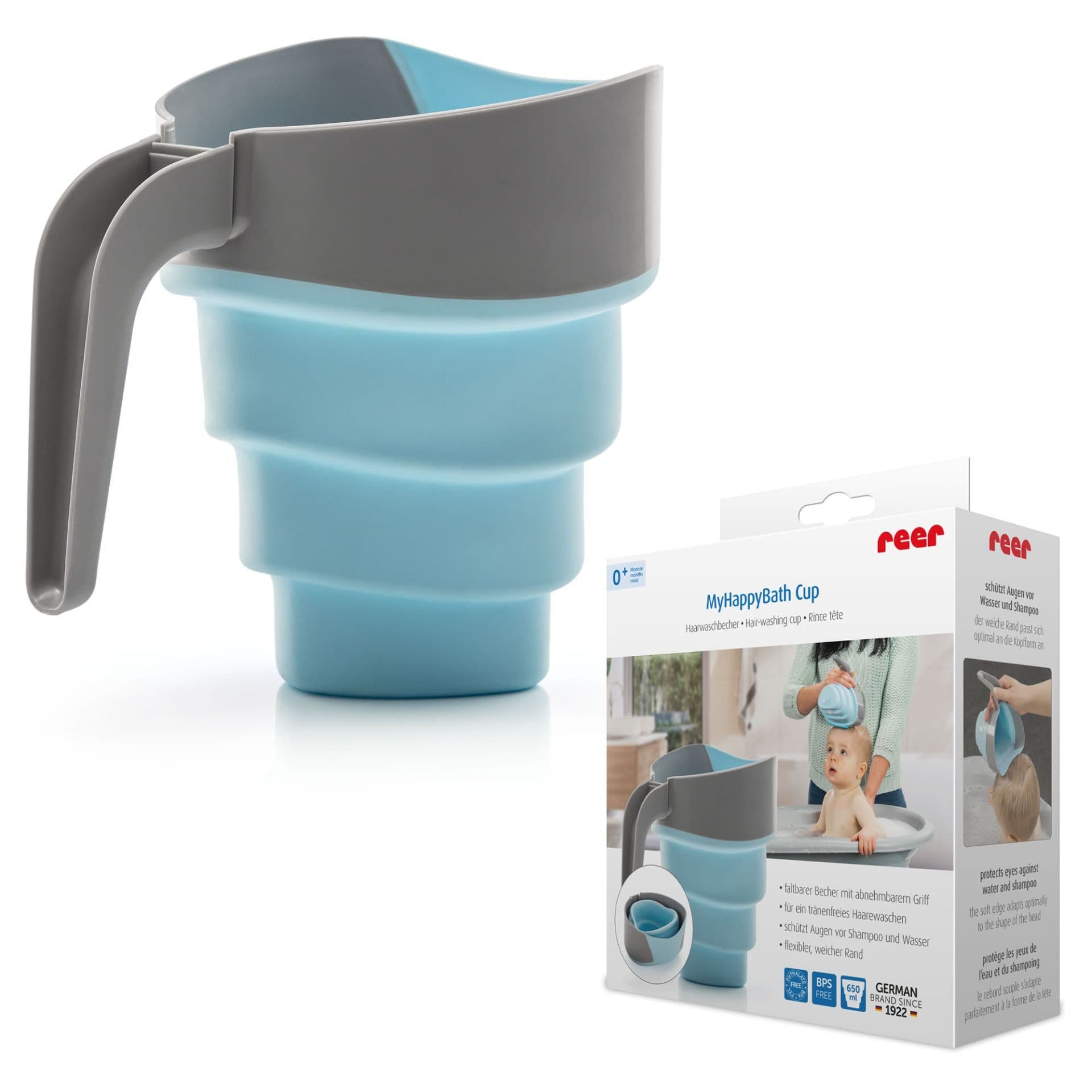 reer MyHappyBath Cup Augenschutz Haarwaschbecher Faltbar