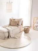 benuta Wollteppich Berber Rund Wolle Teppich Wohnzimmer Schlafzimmer Esszimmer Flur Hygge Cozy Bild 2