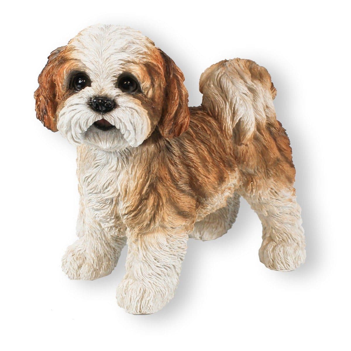 colourliving Shih Tzu Figur 23 cm handbemalt Braun Weiss - Bild 2
