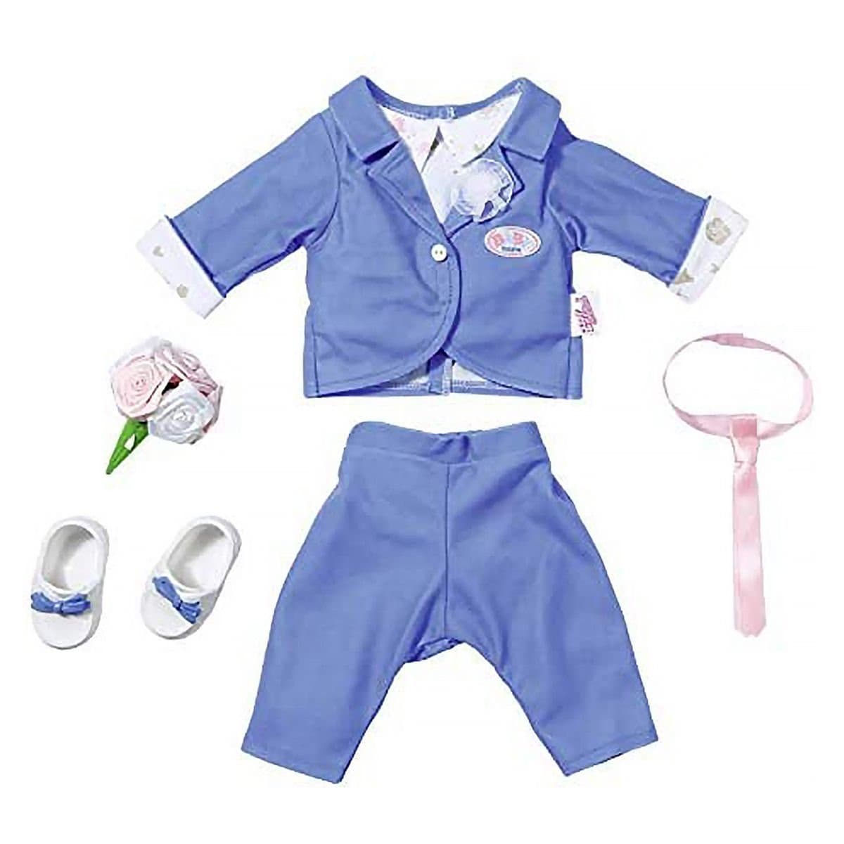 Zapf Creation® Puppen Accessoires-Set Bräutigam Anzug Blau Rosa - Bild 2