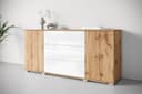 OTTO HOME Sideboard Kenia Weiß Hochglanz 3 Schubladen 4 Fächer Bild 2