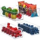 TUWENA Kühlschrank-Organizer Set mit Griff, Stapelbare Aufbewahrungsbox Bild 2