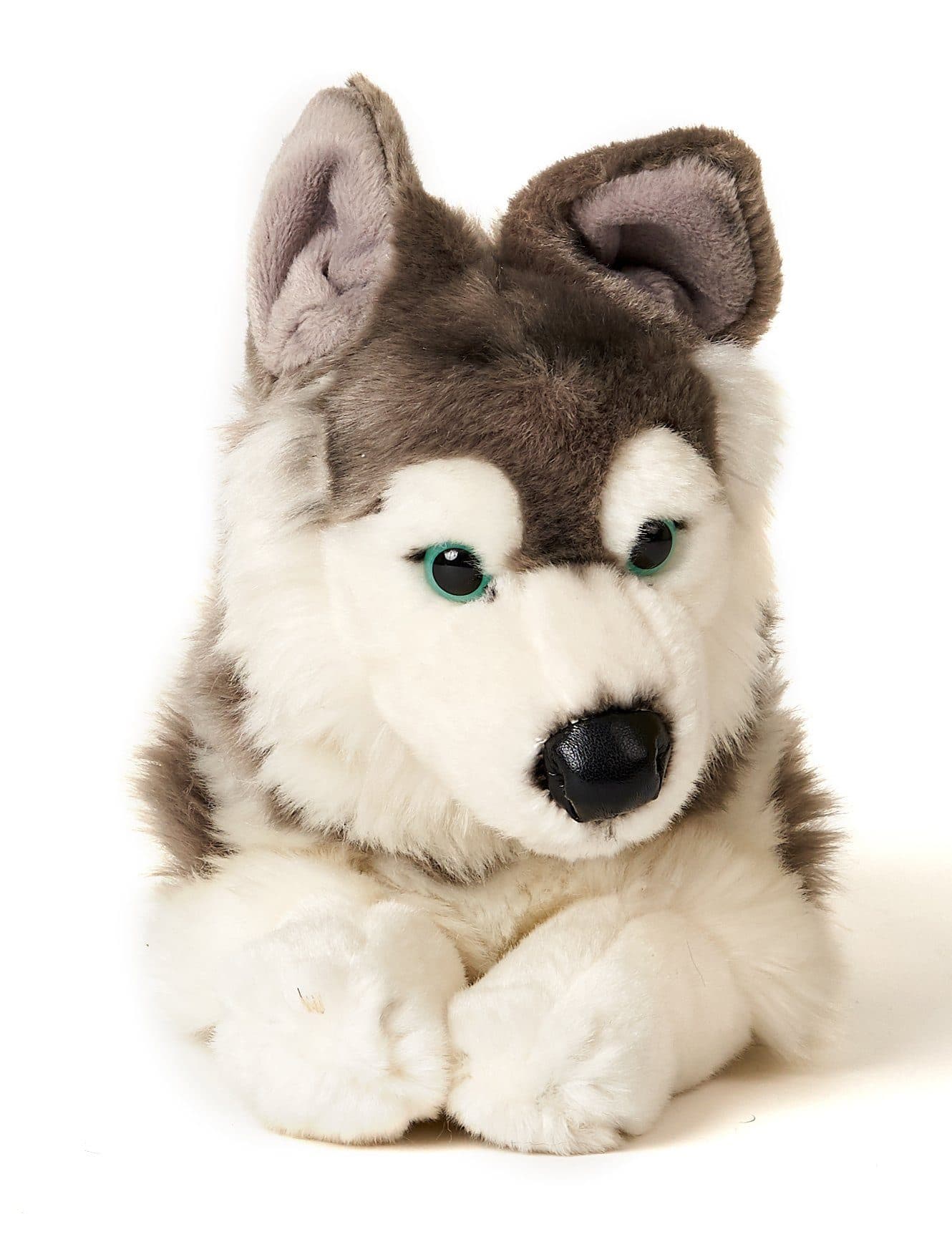 Uni-Toys Husky Kuscheltier grau-weiß 43 cm Plüschtier 100 % recyceltes Füllmaterial - Bild 2