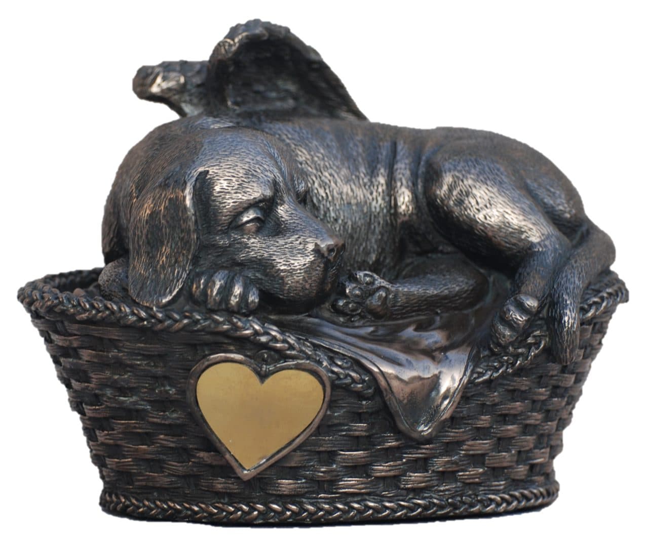 MystiCalls Hunde-Engelsfigur Urne Bronze Kunststein - Bild 2