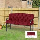 Outsunny Bankauflage 3 Sitzer Rot mit Bändern Outdoor Bild 2