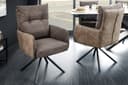 riess-ambiente Polsterstuhl BIG GEORGE Taupe/Schwarz mit 360°-Drehfunktion Bild 2