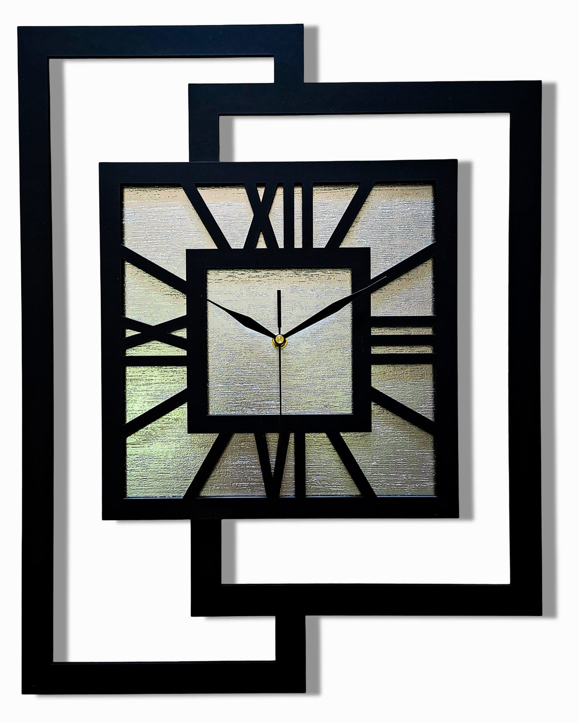 ORNAMENTI Wanduhr Geometrisch Silber Holz Römische Ziffern - Bild 2