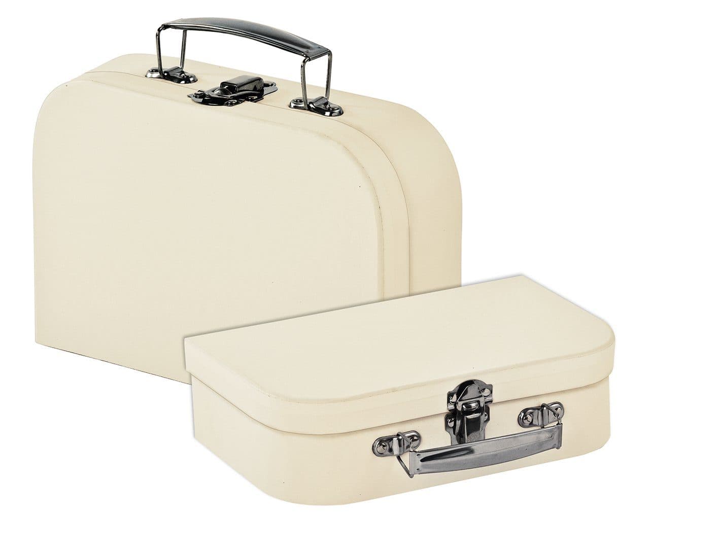 VBS Truhe 2er-Set Cremefarben Karton
