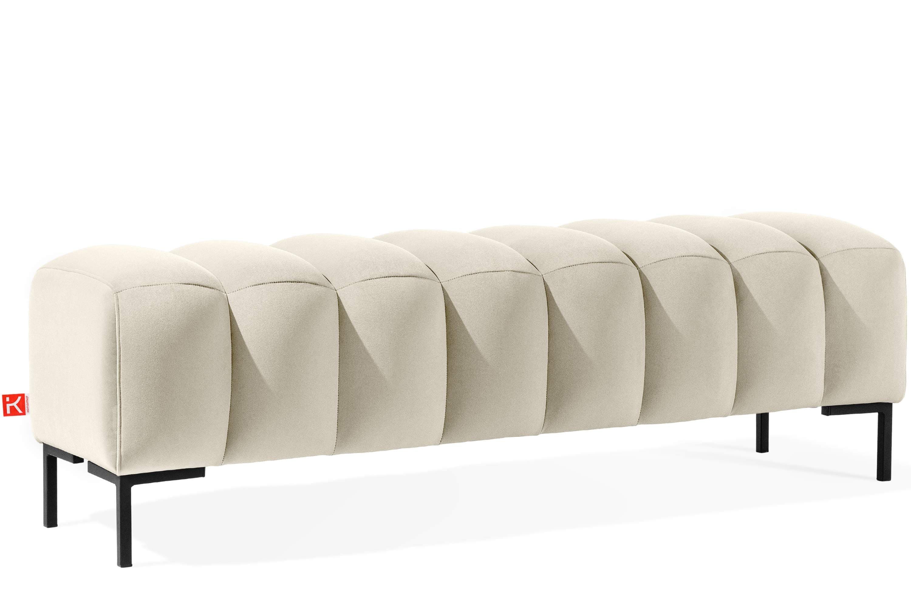 KONSIMO® Polsterbank PECCO mit Metallbeinen und Veloursbezug - Bild 2