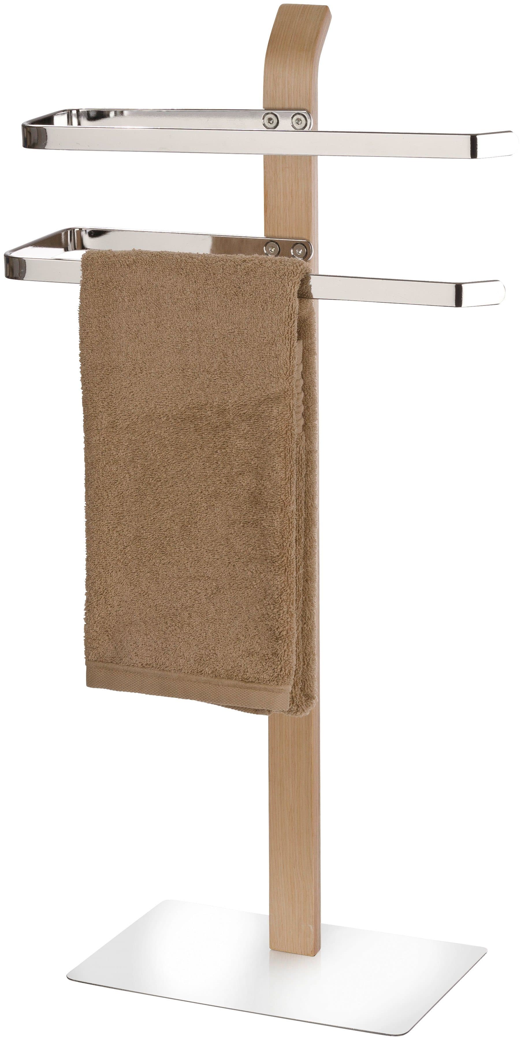 WENKO Handtuchständer Samona Nature Braun Chrom
