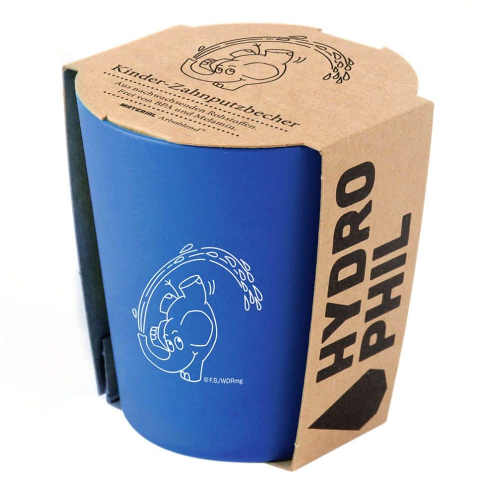 Hydrophil Zahnputzbecher Kids Blau Elefant - BPA-frei - Bild 2