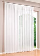 DecoHome24 Gardine Voile Weiß Kräuselband Transparent Bild 2