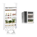 relaxdays Hängeregal für Kühlschrank Weiß mit 3 Ablagen und Hakenleiste Bild 2