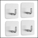 LIVINA HOME Handtuchhaken selbstklebend Edelstahl Schwarz/Silber (4-St) Bild 2