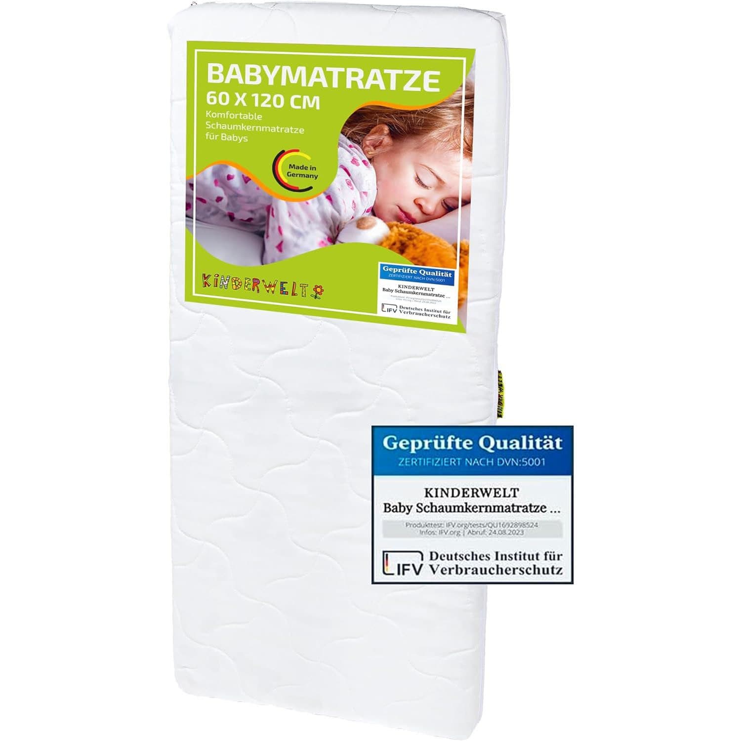 KiNDERWELT Kindermatratze Comfort Matratze 7 cm gesteppt - Bild 2