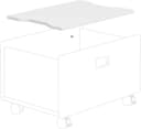 PAIDI Regalelement Deckel Abdeckung für Rollbox Weiß Holzwerkstoff Bild 2