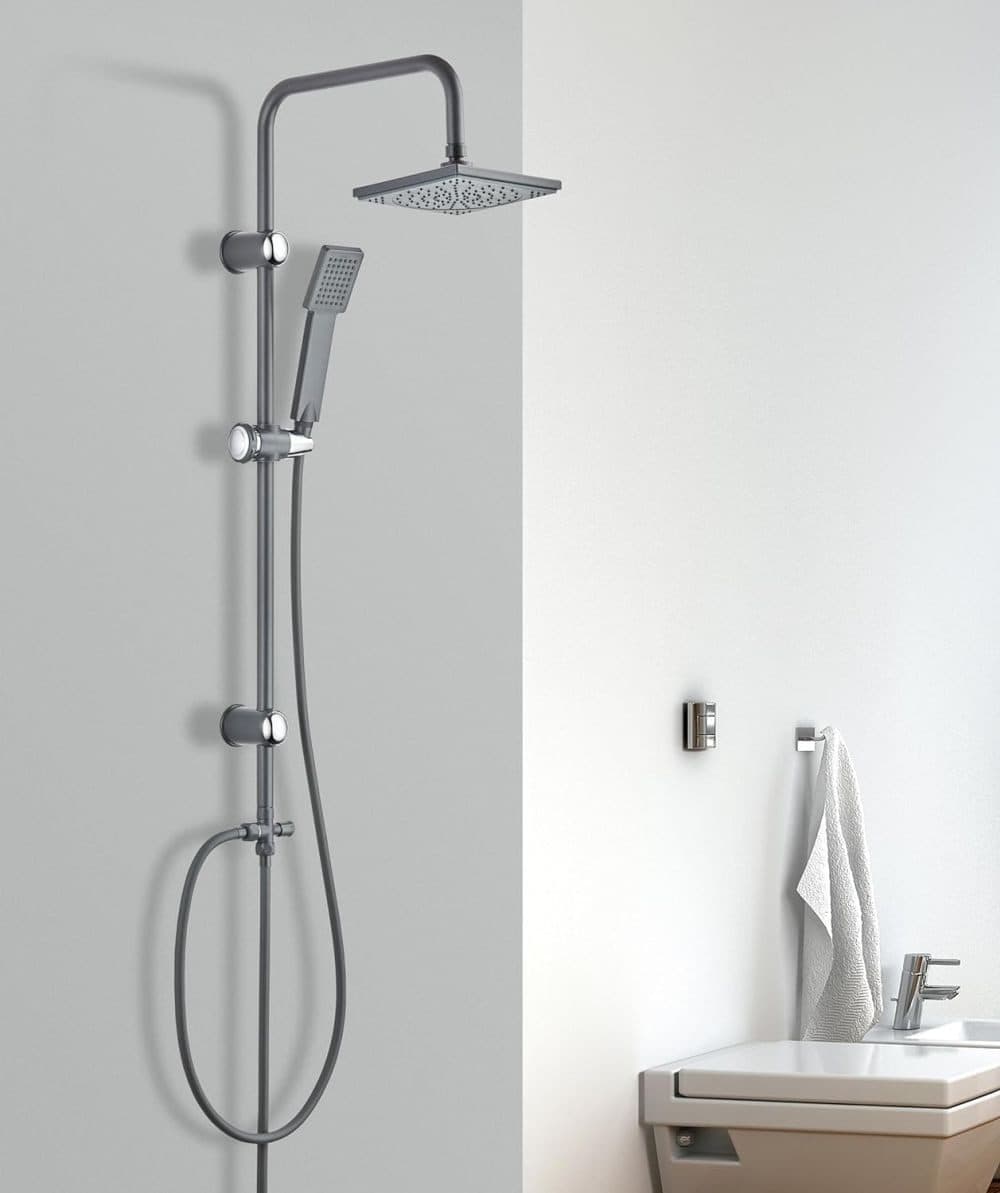 Vereg Duschsystem Fine Shower Dunkelgrau mit Hand- und Kopfbrause - Bild 2