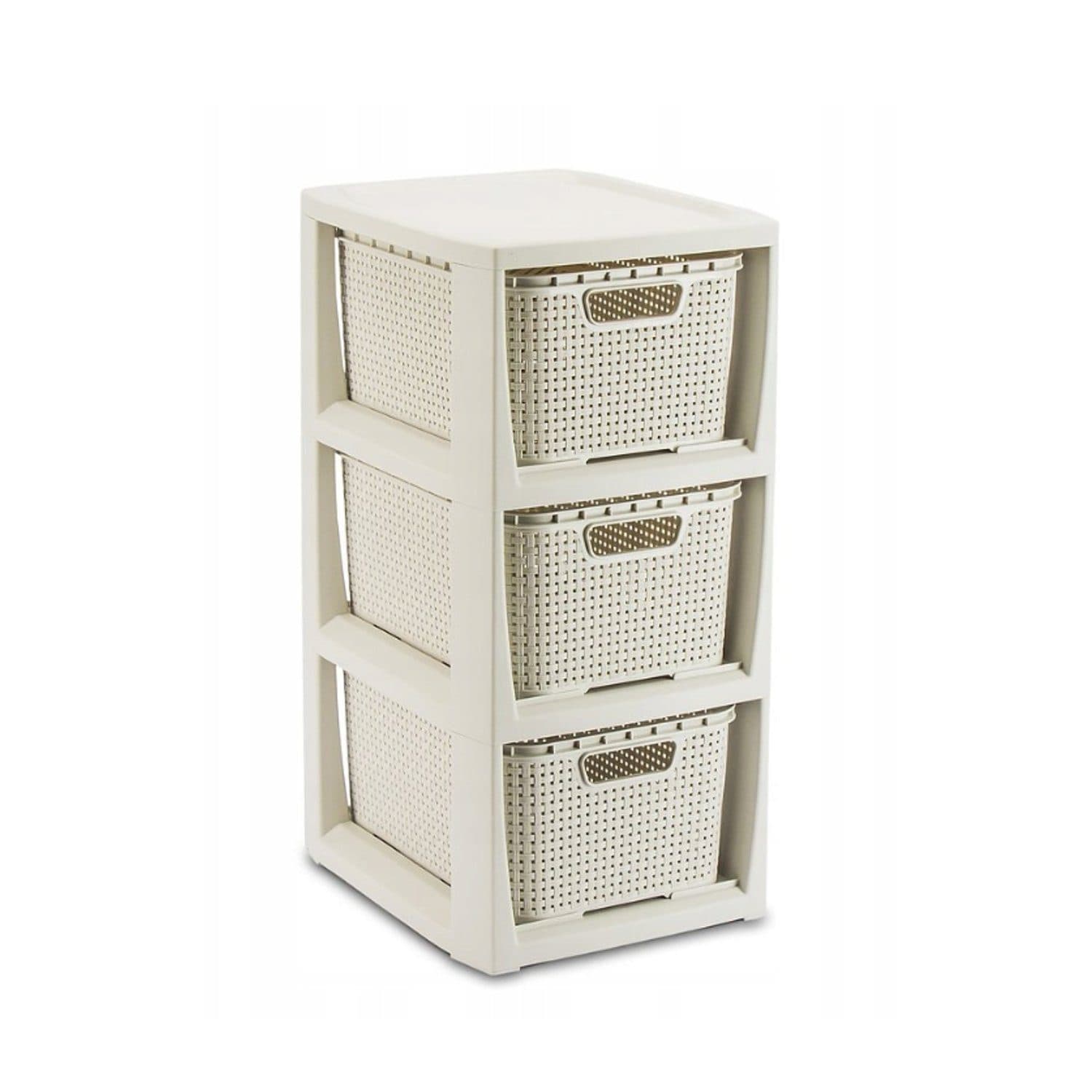 BranQ Rattanregal 1725 mit 3 Körben Beige