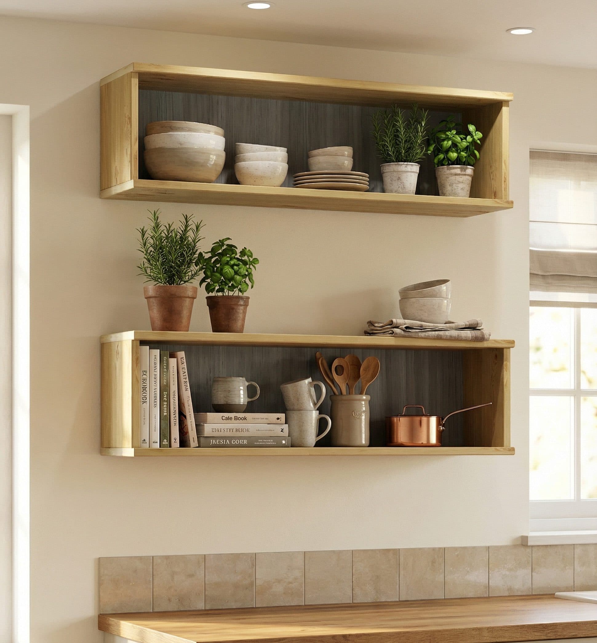 Wandregal HOME AFFAIRE "Meliss" Massivholz Kiefer - Bild 2