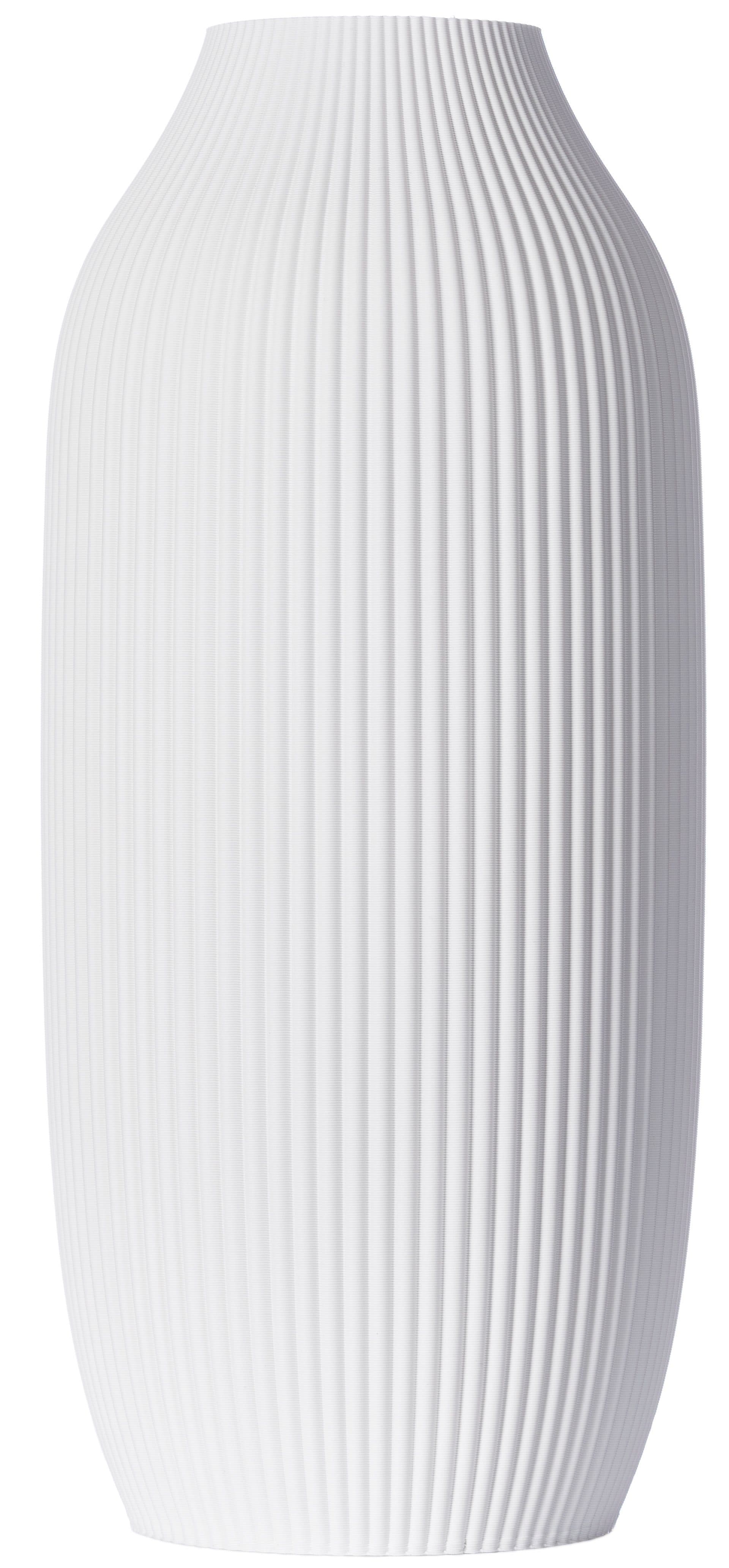 3D Vase Dekovase Stella XL 38cm Weiß Nachhaltige Bodenvase - Bild 2
