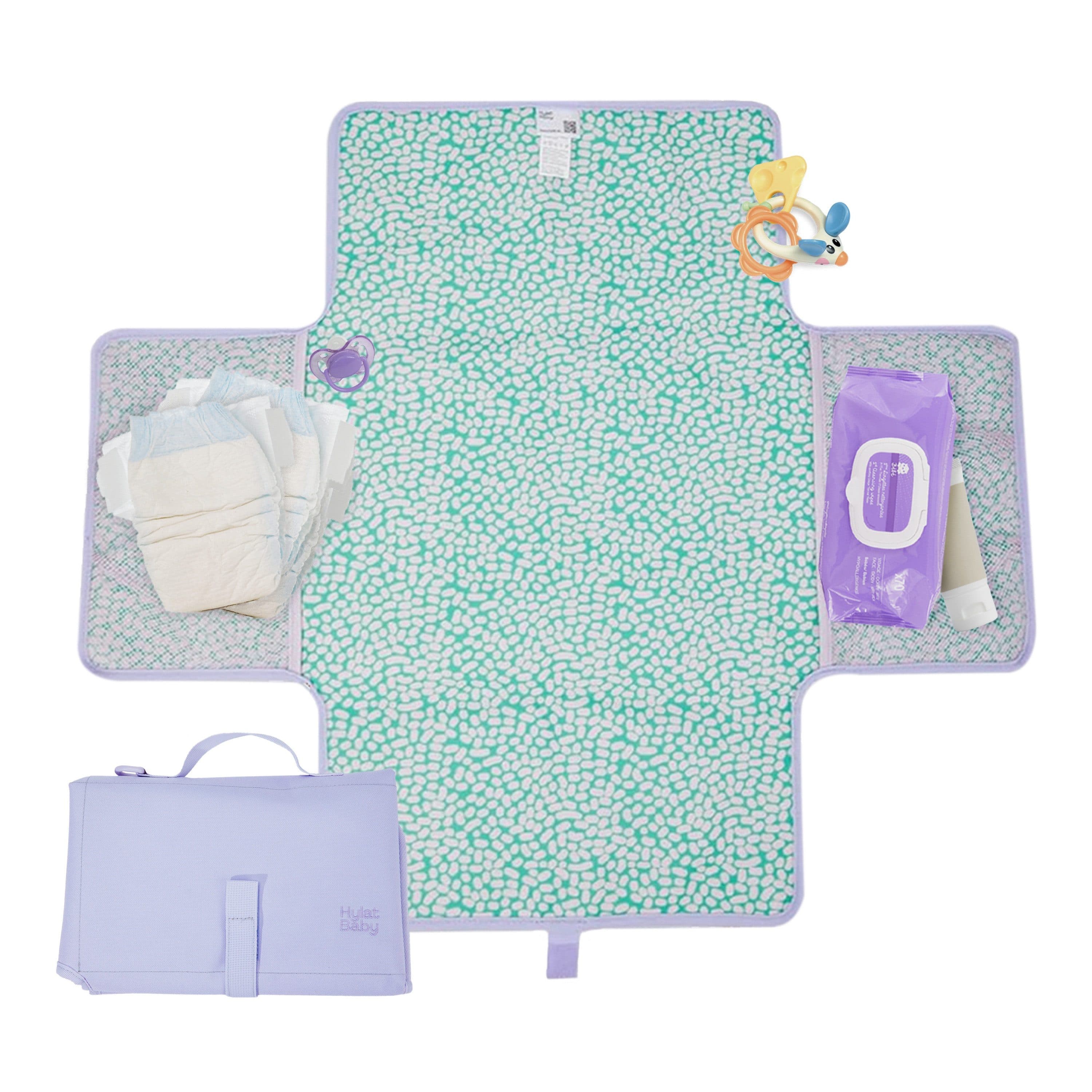 Hylat Baby Wickelauflage Faltbar Reise-Wickelmatte Lila - Bild 2