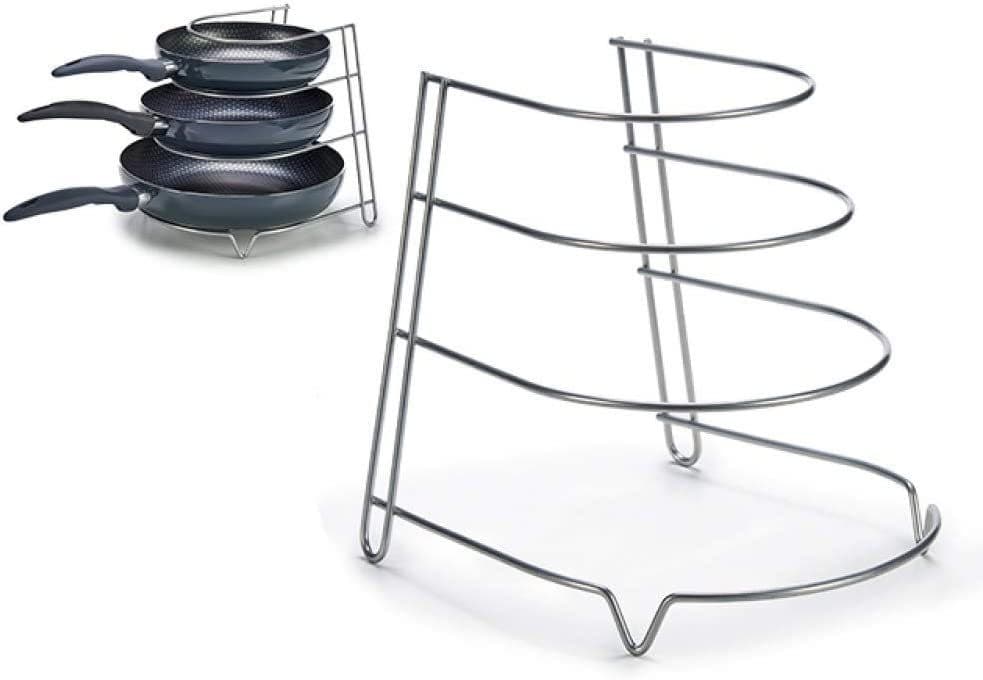emeco Pfannenregal Edelstahl Stapelregal für 3 Pfannen