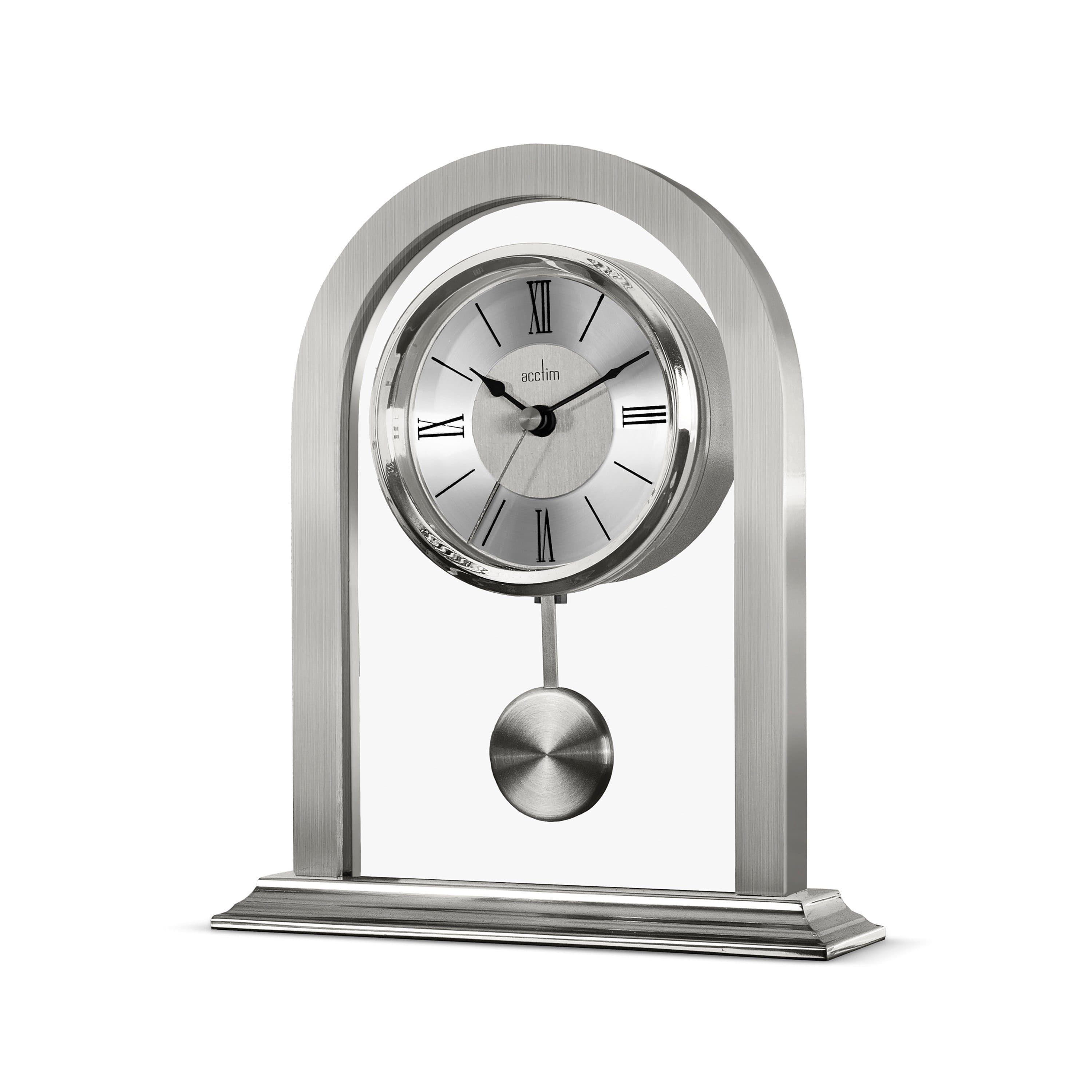 Acctim Tischuhr COLNEY Pendel Metall Silber
