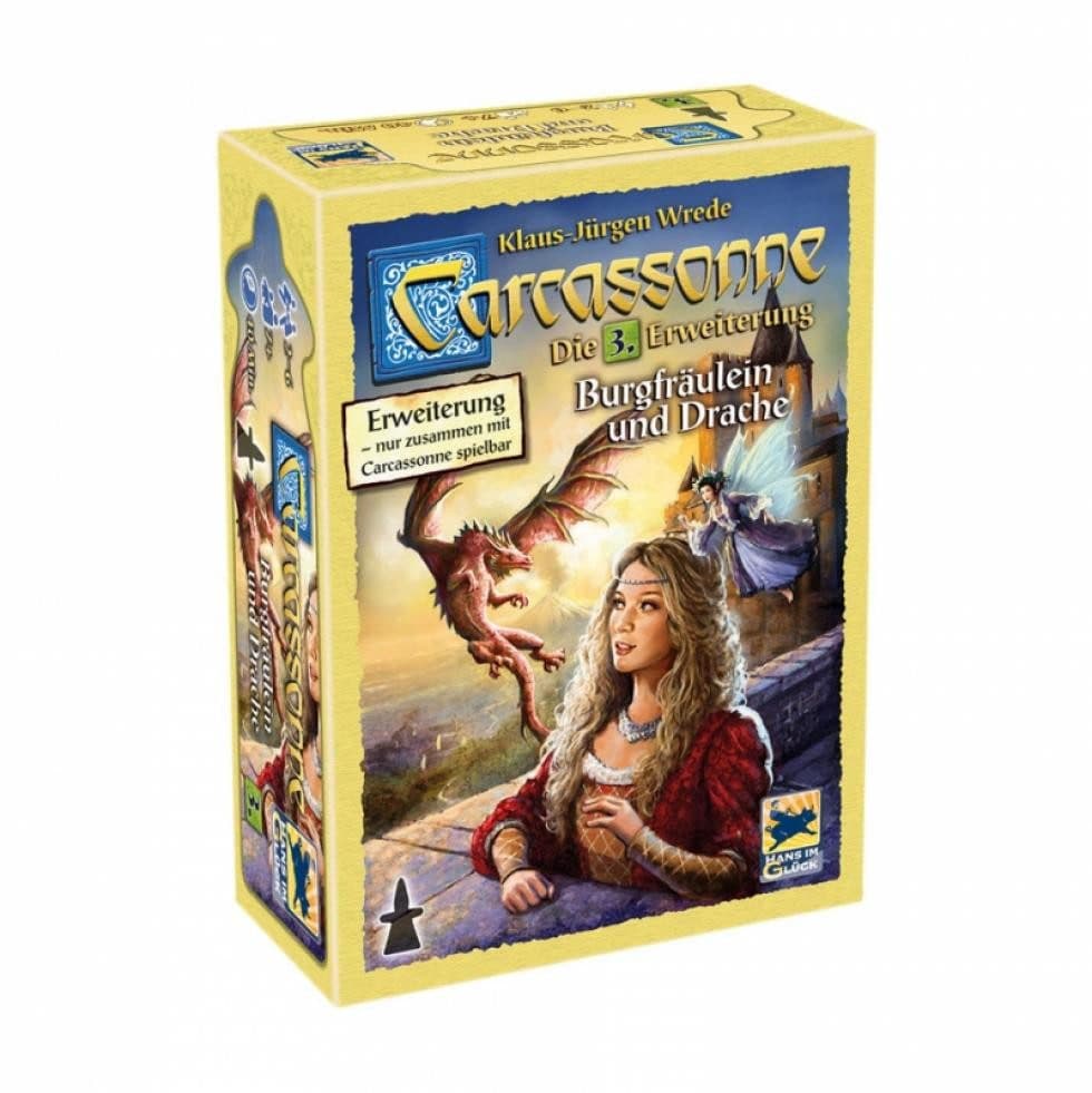 Hans im Glück Carcassonne - Burgfräulein und Drache - Die 3. Erweiterung - Brettspiel