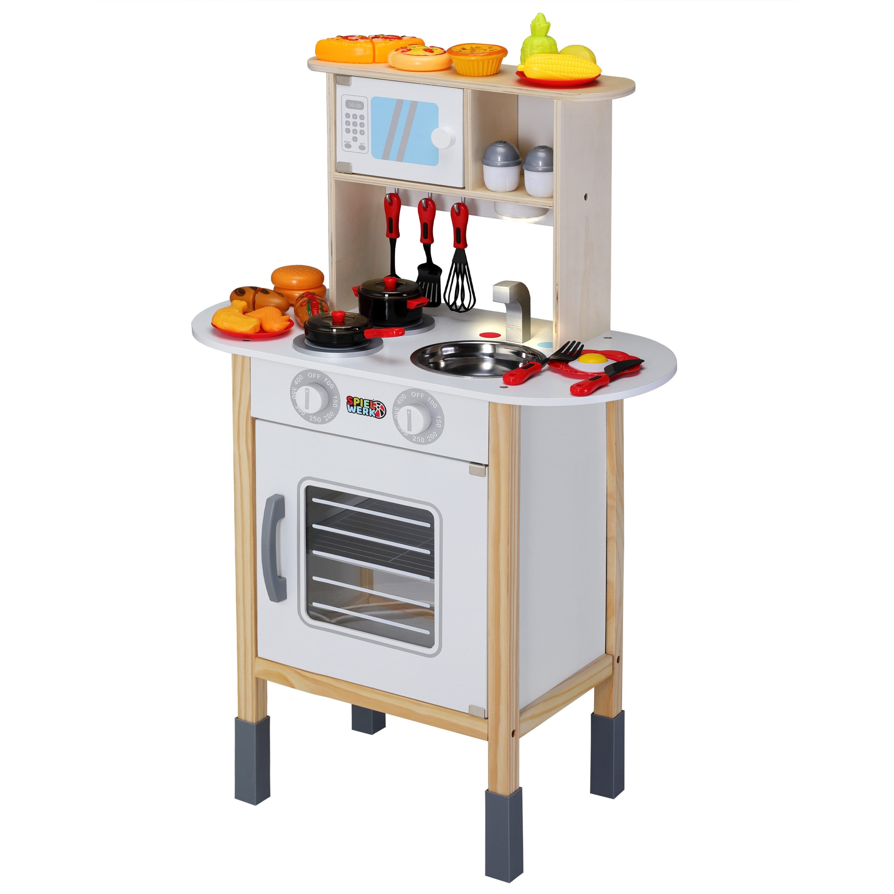 Spielwerk Spielküche Happy Kitchen 35tlg. Holz mit Sound - Bild 2