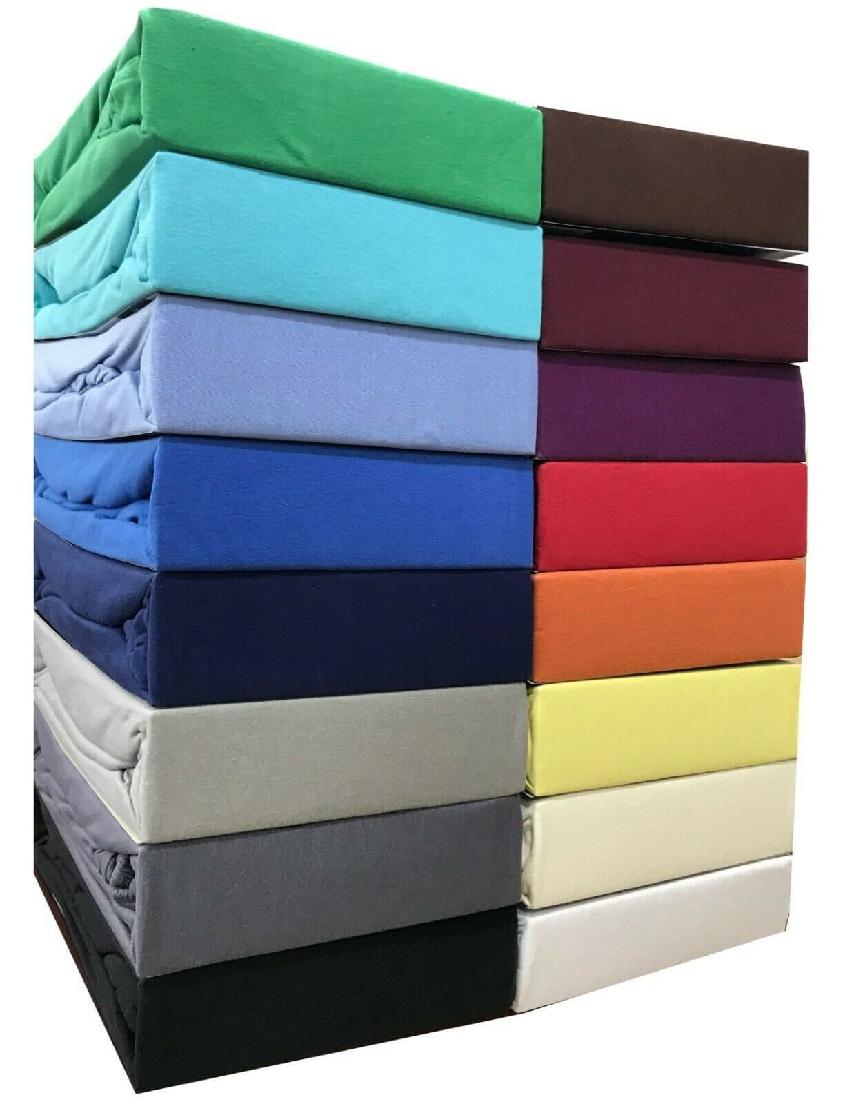 Visaggio Spannbettlaken Jersey 100% Baumwolle Schwarz - Bild 2