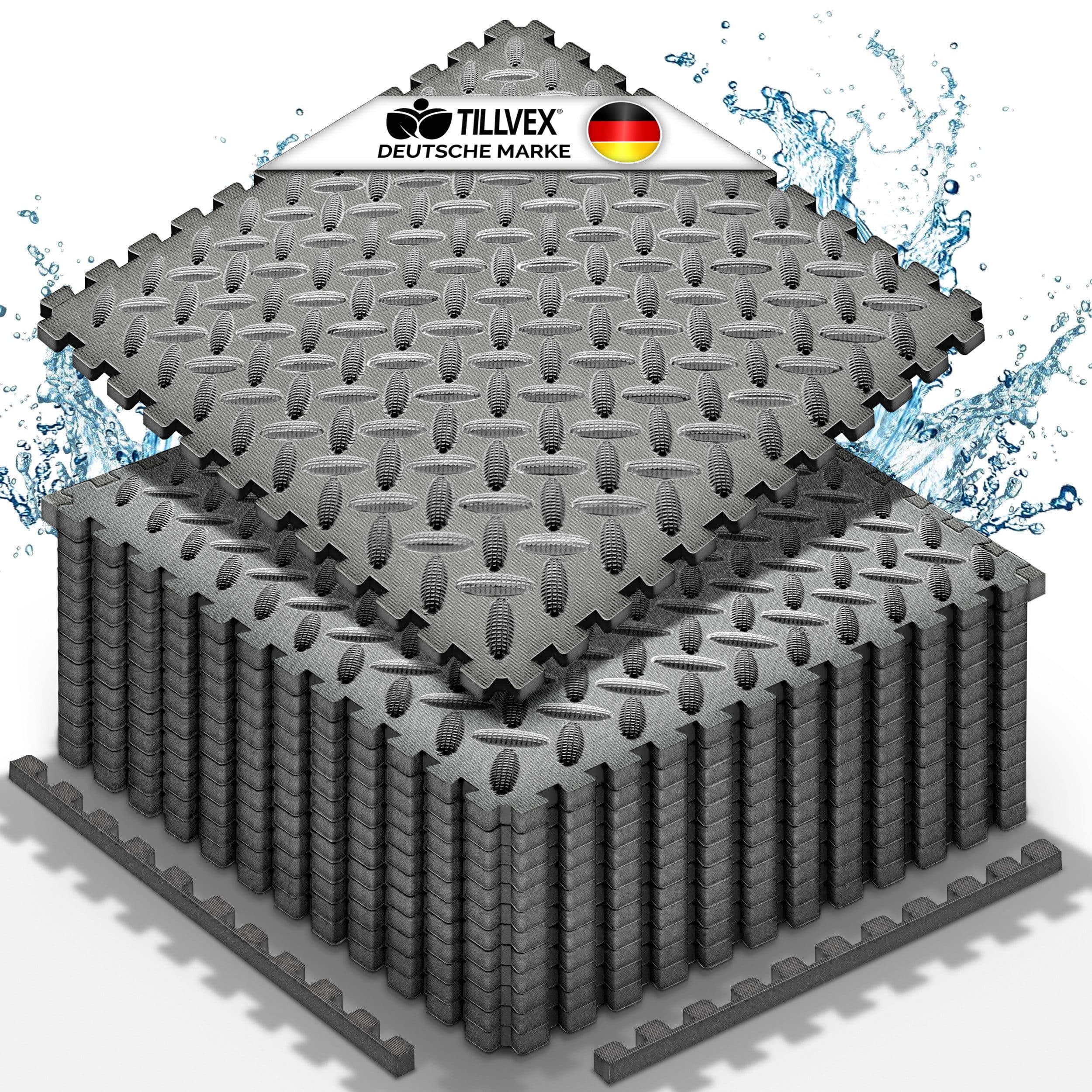 tillvex Pool Bodenschutzmatte 38,5x38,5x1 cm Schwarz - Bild 2