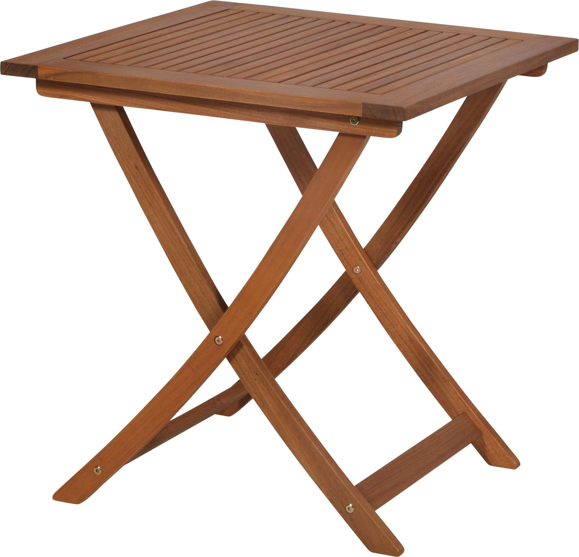 MERXX Klapptisch - Akazienholz Gartentisch 70x70 cm geölt
