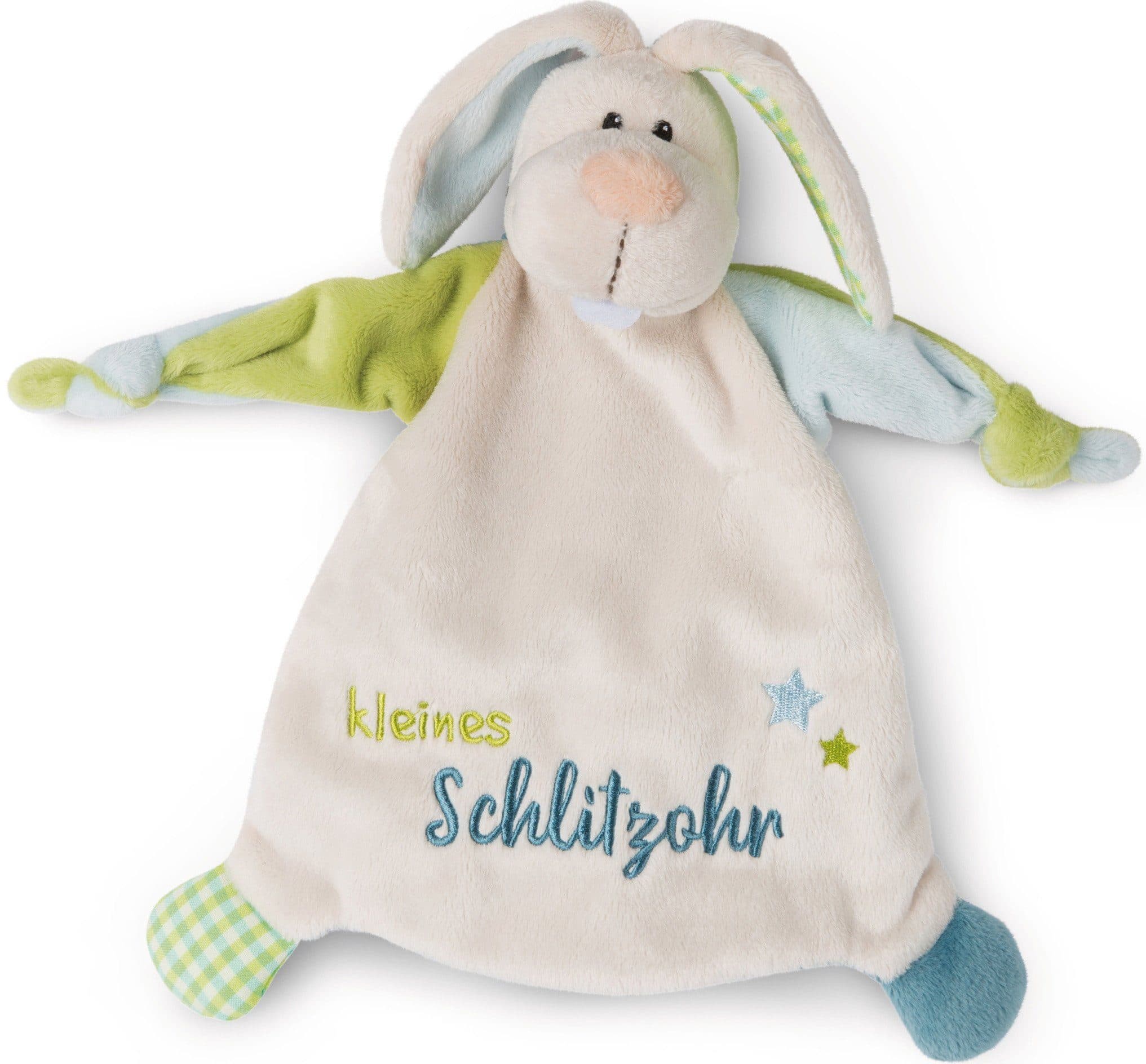 Nici Schmusetuch My First NICI Kollektion Hase Bunt mit aufgestickten Augen - Bild 2